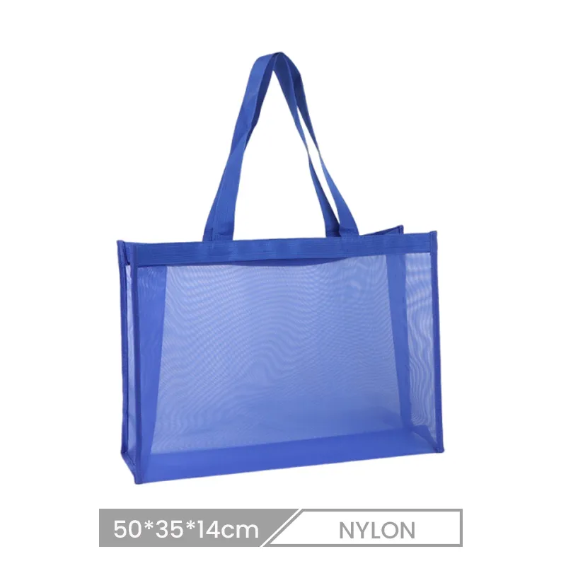 Reusable 50*35*14cm Custom Shopping Blank Nylon Mesh Bag